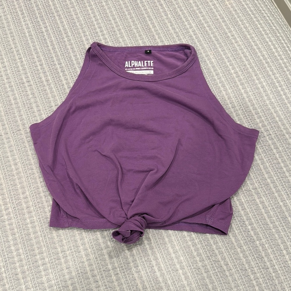 Alphalete Purple Tie Tank Top